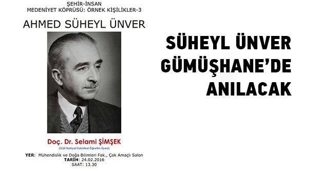 Süheyl Ünver anlatılacak