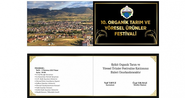 Kelkit’te 10.Organik Tarım ve Yöresel Ürünler Festivali yapılacak