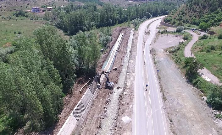 ArzularKabaköy taşkın kontrol inşaatı tamamlanmak üzere