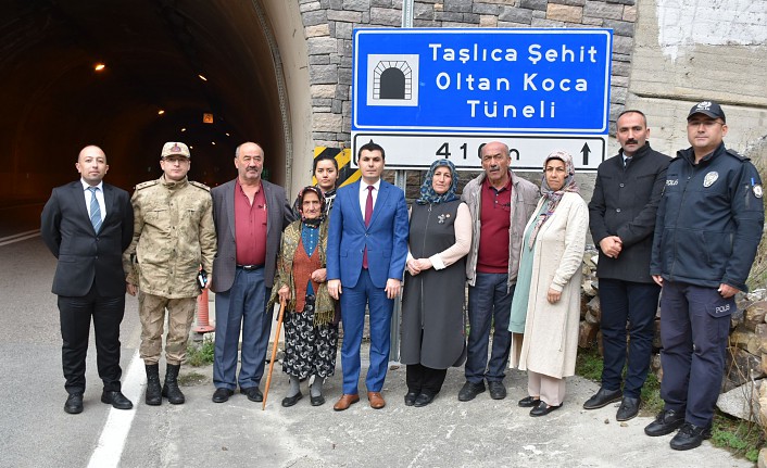 Kürtünlü Şehit Bekçi’nin adı Taşlıca Tüneli’nde yaşayacak