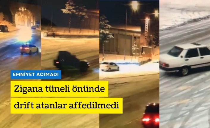 Zigana tüneli önünde drift atanlara ceza yağdı