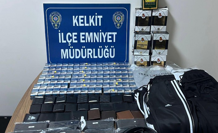 Kelkit’te yüzlerce paket kaçak sigara ele geçirildi