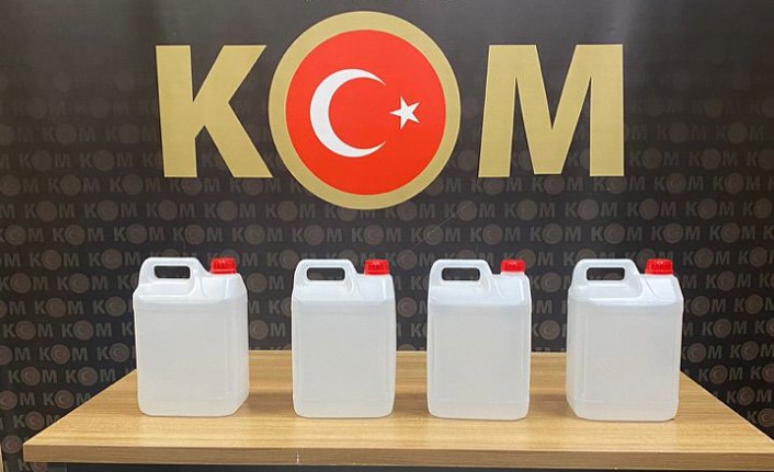 Gümüşhane’de 20 litre etil alkol ele geçirildi