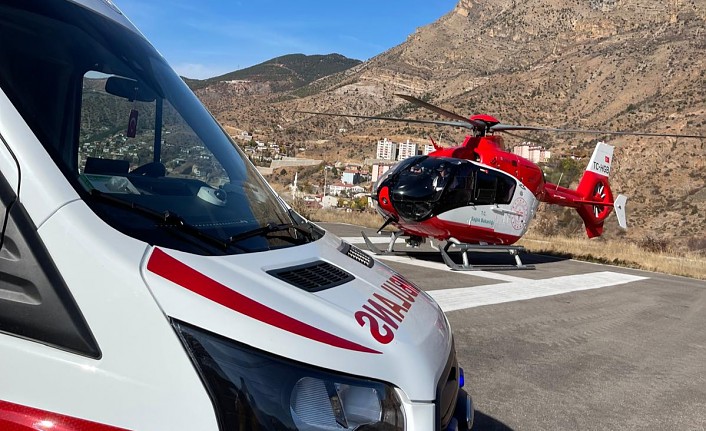 Ambulans helikopter 70 yaşındaki hasta için havalandı 