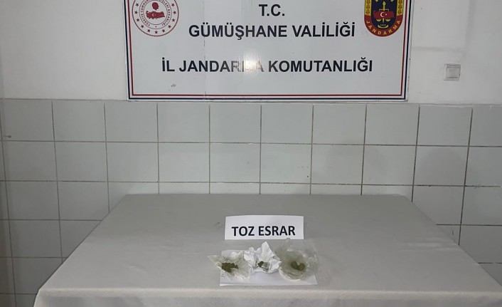 Kelkit’te 20 gram toz esrar ele geçirildi