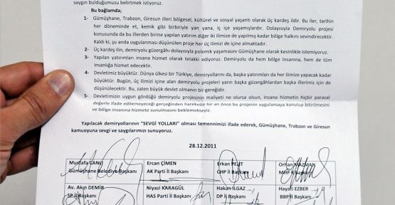 Demiryolu İçin En Üst Düzeyde Bildiri