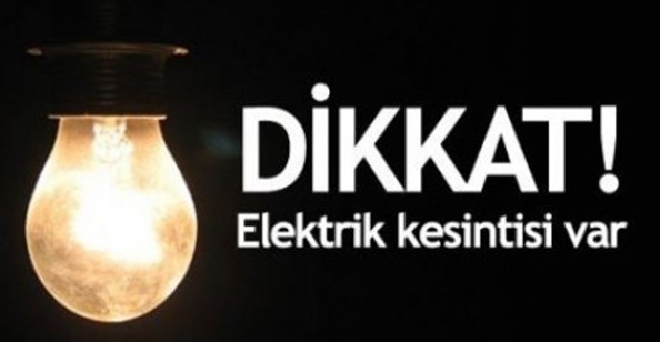 DİKKAT !!! Pazar Günü Elektrik Yok