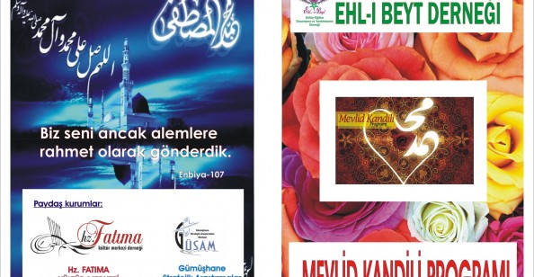 Gümüşhane Ehl-i Beyt Derneği'nden Mevlid Kandili Programı