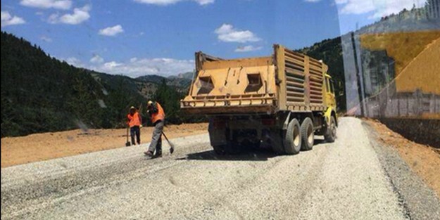 İkisu- Şiran Yolu Asfaltlanıyor