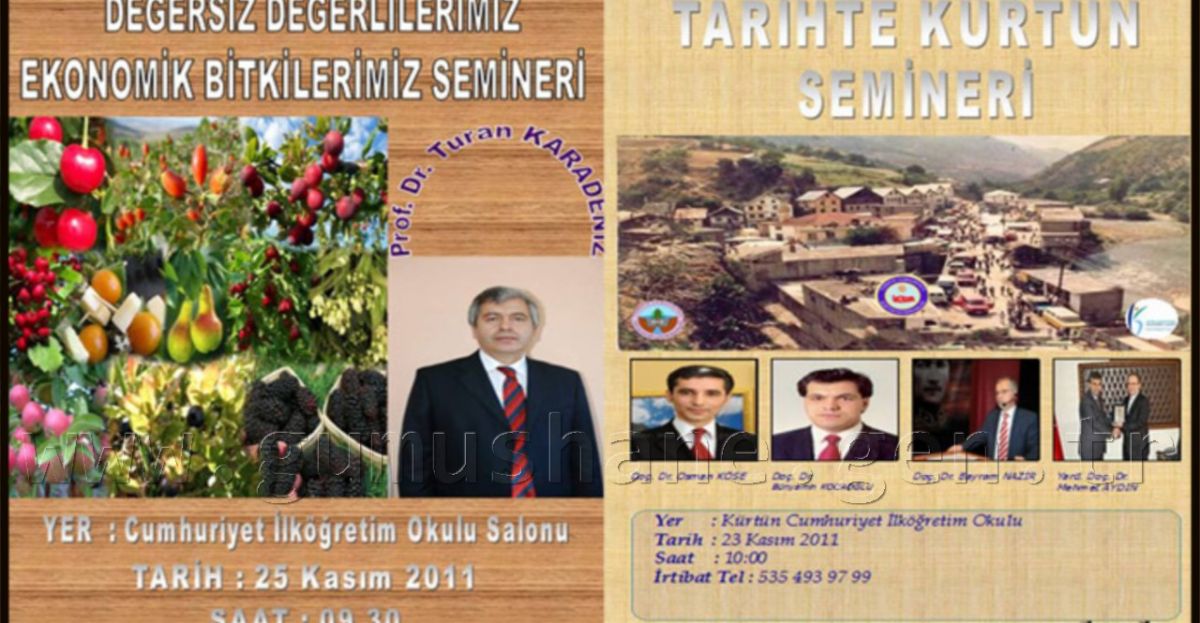 Kürtün'de 2 önemli seminer yapılacak