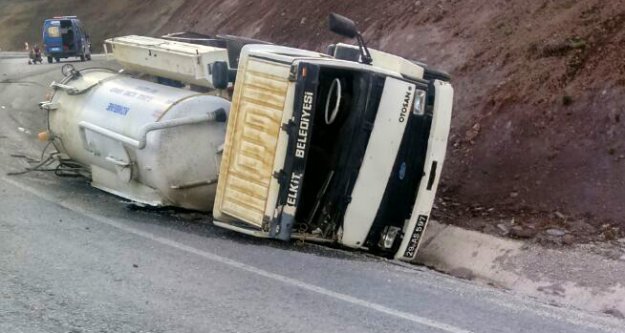 Pöske Dağında Trafik Kazası: 1 Yaralı