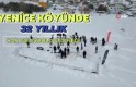 Gümüşhane’nin Yenice köyünde kar voleybolu geleneği 32 yıldır sürüyor