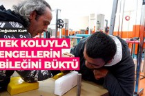 Tek koluyla bütün engellerin bileğini büktü