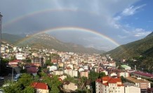 Gümüşhane'de çift gökkuşağı görsel şölen oluşturdu