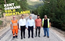 Gümüşhane Kent Ormanı yolu asfaltlandı