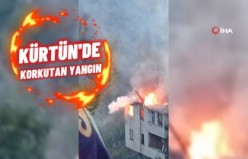 Kürtün'de korkutan yangın