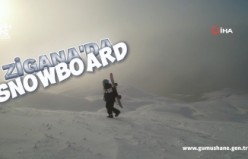 Zigana’nın zirvelerinde 5 yıldır devam eden snowboard keyfi