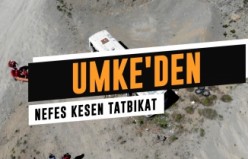 Gümüşhane’de UMKE ekiplerinden nefes kesen tatbikat