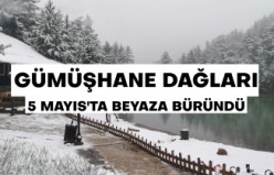 Gümüşhane dağları beyaza büründü