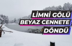 Limni Gölünden eşsiz kar görüntüleri