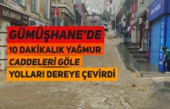 Gümüşhane’de kuvvetli sağanak etkili oldu