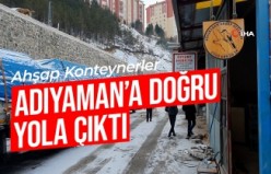 Hayırseverlerin yaptığı ahşap konteyner evler deprem bölgesine doğru yola çıktı