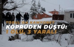 Kamyonet köprüden düştü: 1 ölü, 3 yaralı