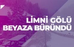 Limni gölü beyaza büründü