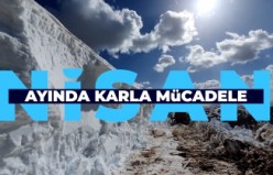 Gümüşhane’de karla mücadele Nisan ayında da sürüyor