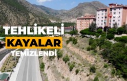 Tehlikeli kayalar dağcılar tarafından temizlendi