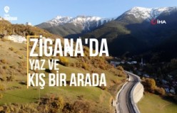 Zigana Dağı’nda kış ve sonbahar bir arada yaşanıyor