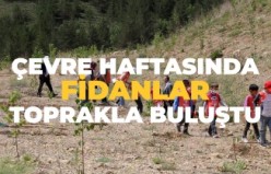 Çevre Haftasında fidanlar toprakla buluştu