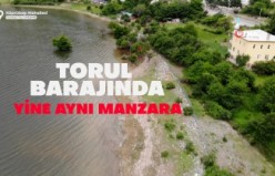 Torul Barajında yine aynı manzara