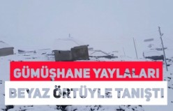 Gümüşhane’nin yüksekleri beyaza büründü