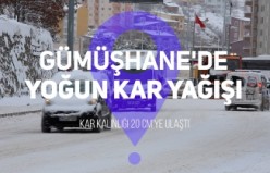 Gümüşhane’de yoğun kar yağışı etkili oldu