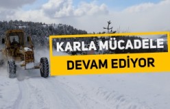 Gümüşhane’de karla mücadele çalışmaları sürüyor