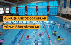 Gümüşhane’de çocuklar önce Kur'an kursuna sonra yüzme kursuna gidiyor