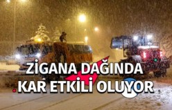 Zigana geçidinde kar yağışı etkili oluyor