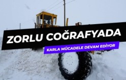 Gümüşhane’nin zorlu coğrafyasında karla mücadele çalışmaları devam ediyor