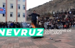 Gümüşhane’de soğuk havaya ve kar yağışına rağmen Nevruz kutlandı