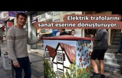 Gümüşhane’de caddelerdeki elektrik panoları sanat eserine dönüşüyor