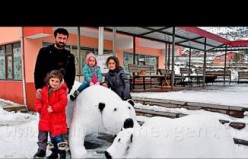 Kardan adam değil, kardan kutup ayısı