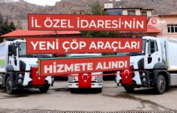 Gümüşhane İl Özel İdaresi’nin yeni çöp araçları hizmete sunuldu