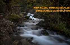 Kırk gözeli Tomara Şelalesi sonbahar mevsiminde ayrı bir güzel