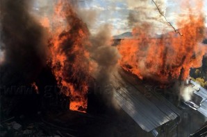 Torul'da korkutan yangın