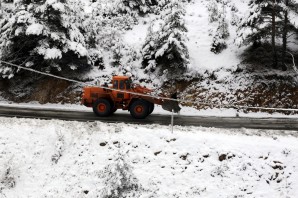 Zigana dağında kar kalınlığı 15 santimetreyi geçti