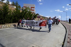 GÜ’de Filistin’e destek yürüyüşü gerçekleştirildi