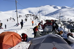 Dağcılar Zigana dağında kamp kurdu