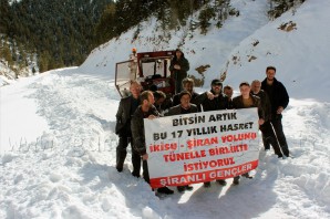 İkisu-Şiran Karayolunda İlginç Eylem