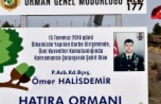 Gümüşhane’de Şehit Ömer Halisdemir adına hatıra...